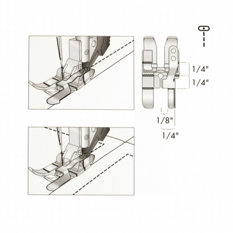 Прозора лапка з припуском 1/4 (6 мм) 820881096 фото №3