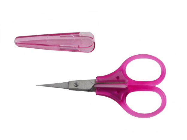 Ножиці тонкі для шиття, рожеві (85 мм) ES-1091-SR фото №1
