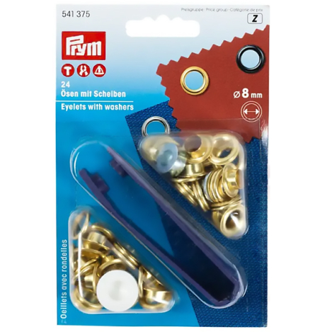 Люверси золоті (внутрішній діаметр 8 мм) 541375 фото №1