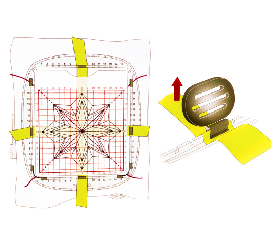 Пяльцы Pfaff для вышивания на лентах  (150*150 мм) + 3 дизайна (Арт. 820919096) 820919096 фото №5