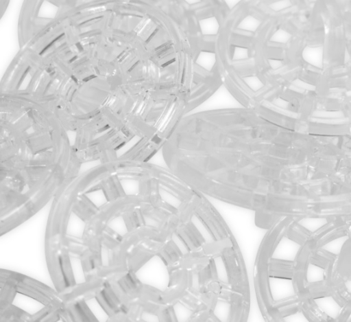 Декоративні гудзики, прозорі (22 мм) 312102 фото №3