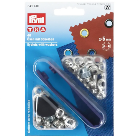 Люверси сріблясті (внутрішній діаметр 5 мм) 542410 фото №1