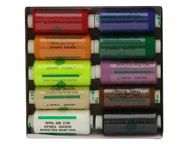 Набір швейних ниток №12 Dor Tak (10 шт.)  набір №12 фото №1