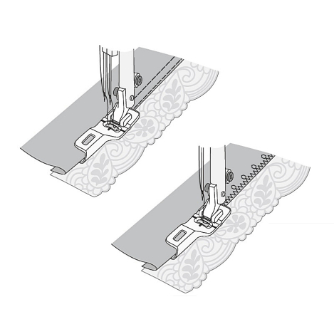 Лапка для підгинання та пришивання мережива 413248845 фото №2
