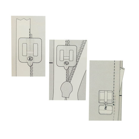 Лапка для потайной молнии (прозрачная) Husqvarna 413286545 фото №2
