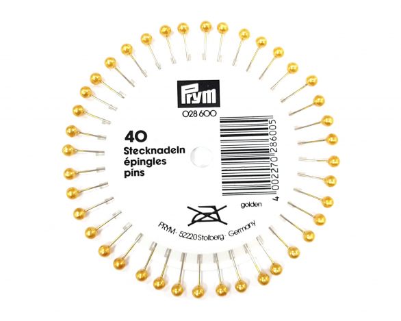 Булавки с золотыми головками, средние  (0,58х40 мм) 028600 фото №1