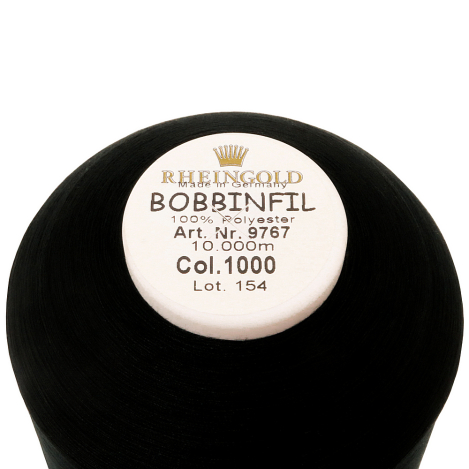Нижня нитка BOBBINFIL №70, чорна (10000 м) 70120 фото №2