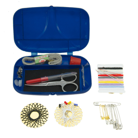 Дорожній набір у пластиковому футлярі (синій) 651239 фото №2