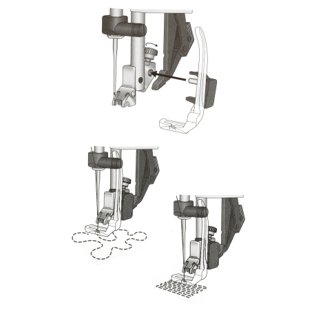 Закрытая лапка для штопки и свободной техники шитья 820243096 фото №3