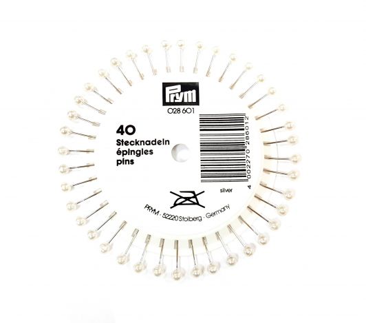 Булавки с серебристыми головками, средние  (0,58х40мм) 028601 фото №1