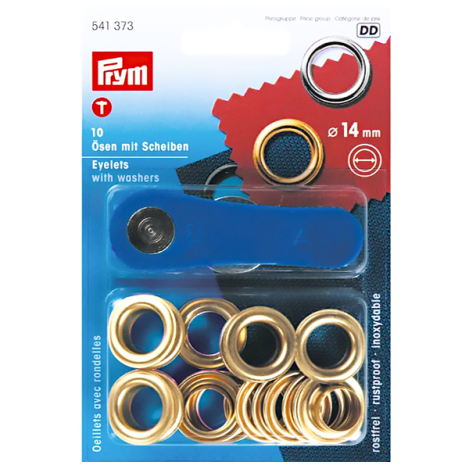 Люверси золоті (внутрішній діаметр 14 мм) 541373 фото №1