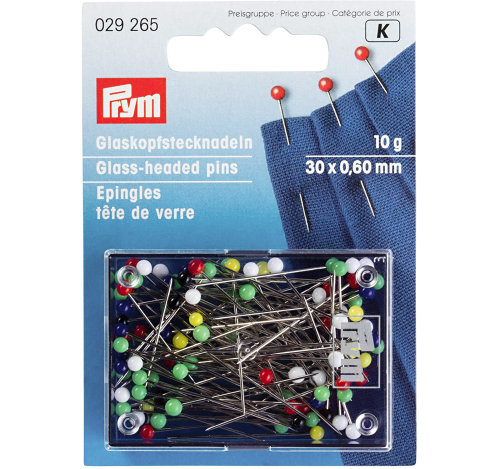Шпильки зі скляними головками, середні (0,60х30 мм) p426 029265 фото №1