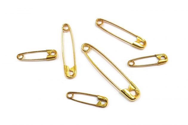 Англійські шпильки золотого кольору, 27/38/50 мм 071278 фото №2