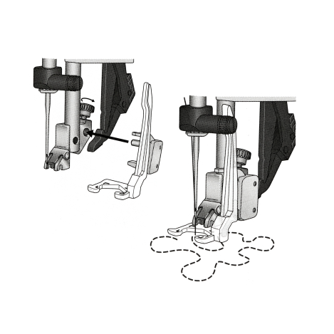 Открытая лапка для штопки и свободной техники шитья 821140096 фото №2