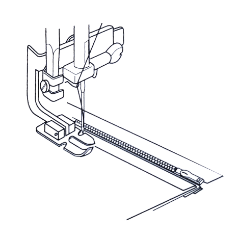 Лапка для блискавки (регульована) JANOME/FAMILY 2342 фото №4