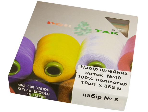 Набір швейних ниток №5 Dor Tak (10 шт.) набір №5 фото №2