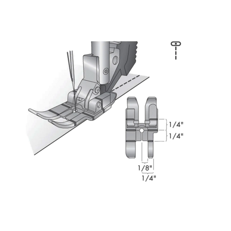 Лапка с разметкой 1/4 дюйма (металлическая) 820926096 фото №3