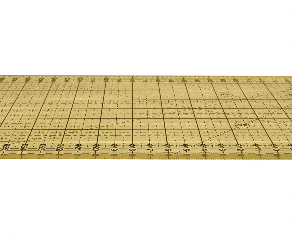 Лінійка з чорною розміткою (16х32 см)  M1632-NS фото №2