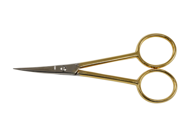 Ножиці з вигнутими лезами з позолотою 9476 фото №2