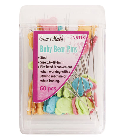 Шпильки 'Ведмедик', середні (0,60х48,4 мм) NS113 фото №2