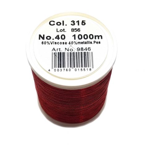 Нитка METALLIC (RED) 315 фото №2