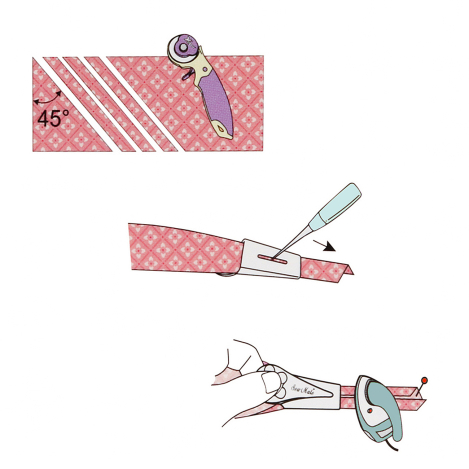 Пристрій для косих бейок, пластик (6 мм) BTM-06 фото №2