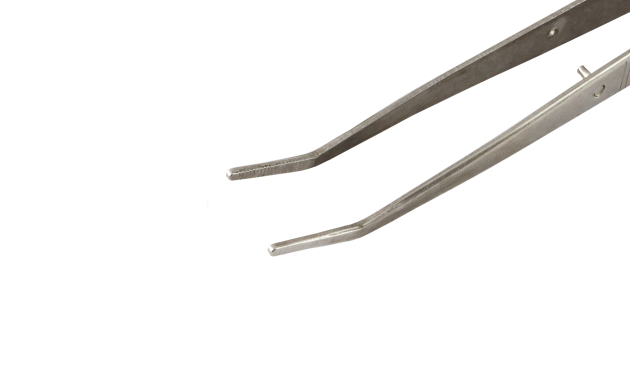Пинцет изогнутый с насечками (металлический)  TWE6(P) фото №2