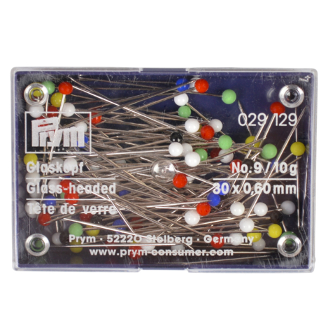 Шпильки зі скляними головками, середні (0,60х30 мм)  029129 фото №1
