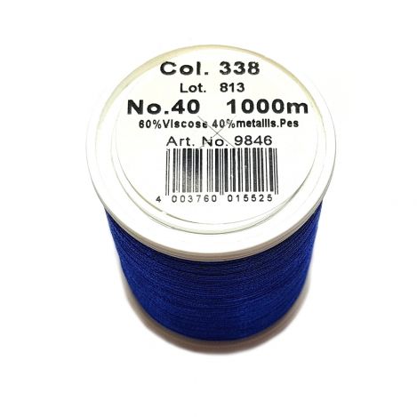 Нитка METALLIC (BLUE) 338 фото №2
