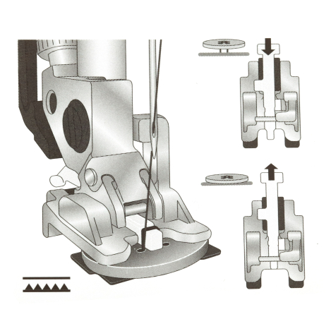 Лапка для пришивання гудзиків з ніжкою та без 820473096 фото №3