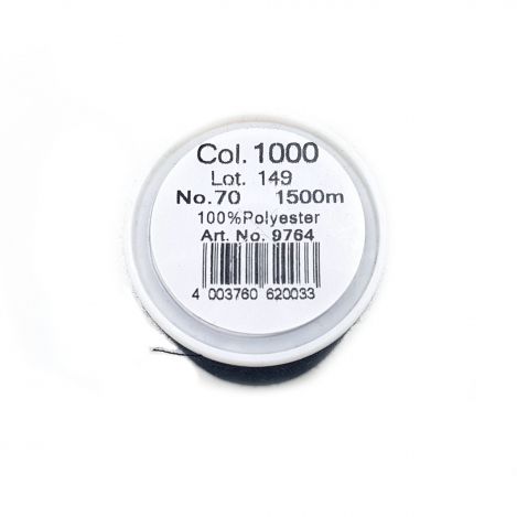 Нижня нитка BOBBINFIL №70, чорна (1500 м) 03523 фото №2