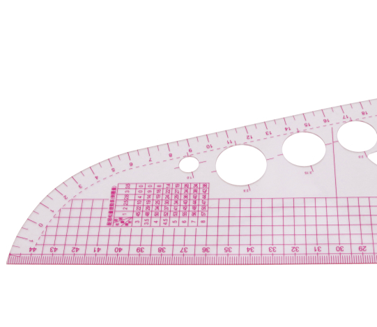 Лінійка-лекало кравецьке вигнуте (10х45 см) 3245 фото №2