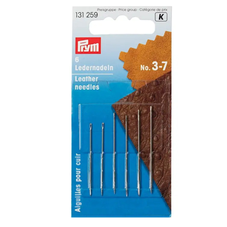 Голки ручні для шкіри та замші № 3-7 (6 шт.) 131259 фото №1