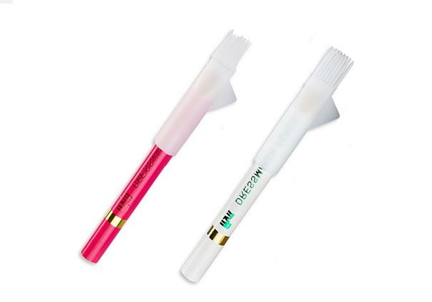 Меловые карандаши и стирающая кисточка, белый/розовый (2 шт.) 611627 фото №1