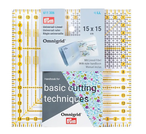 Лінійка із жовто-чорною розміткою (15х15 см) 611306 фото №1