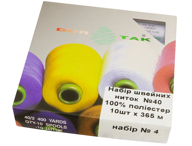 Набір швейних ниток №4 Dor Tak (10 шт.) набір №4 фото №2
