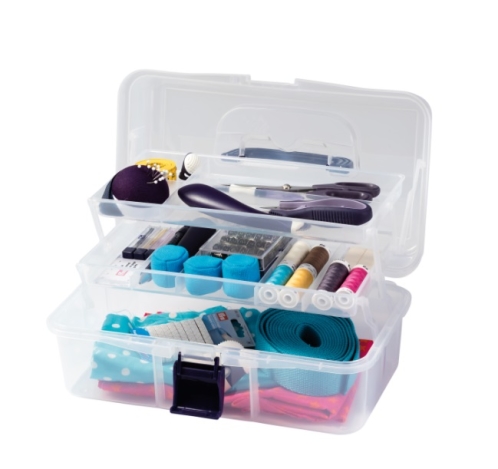 Скриня із ручкою для рукоділля (прозорий) 612725 фото №3