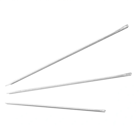 Шляпные иглы серебристого цвета № 5-10 (16 шт.) 124668 фото №2