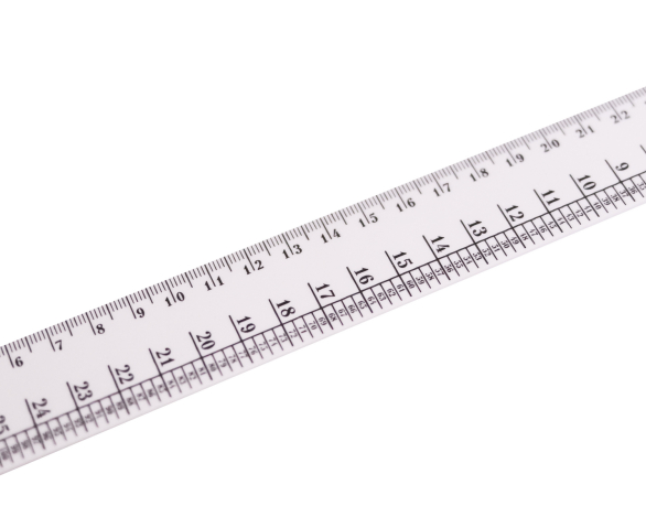 Лінійка закрійника, білого кольору (30 см) 2418 фото №3