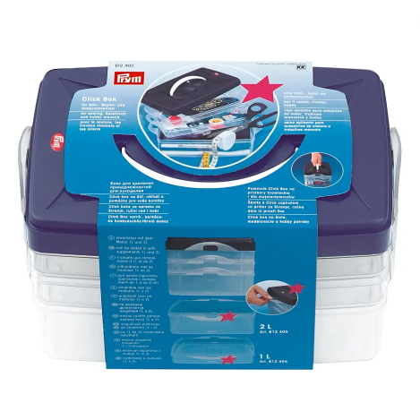 Клік-бокс з трьома ярусами без поділів (прозорий) 612403 фото №1