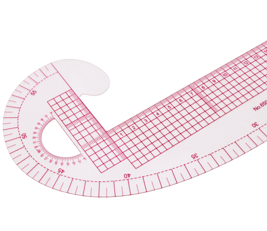 Лінійка-лекало кравецьке вигнуте (4,5х40 см) 6501 фото №2