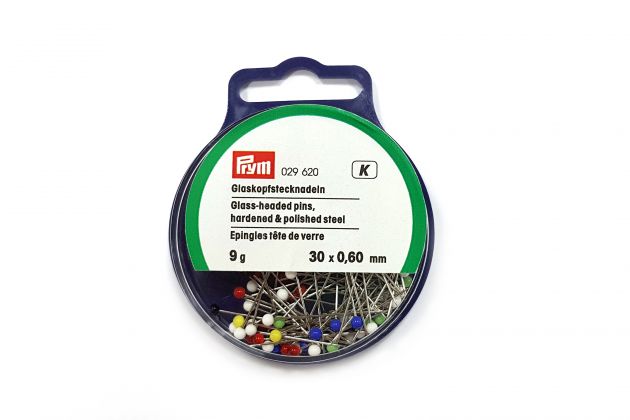 Шпильки зі скляними головками, середні (0,60х30 мм) 029620 фото №1