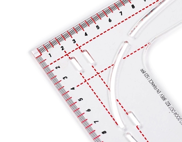Кравецька лінійка-лекало (60х24х0,3 см) 611499 фото №2