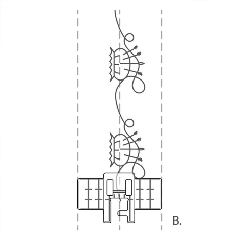Лапка для декоративних строчок з направляючою 821082096 фото №3