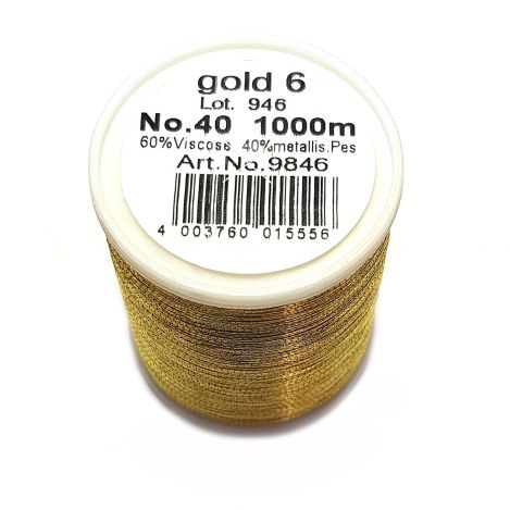 Нитка METALLIC (GOLD 6) GOLD 6 фото №2