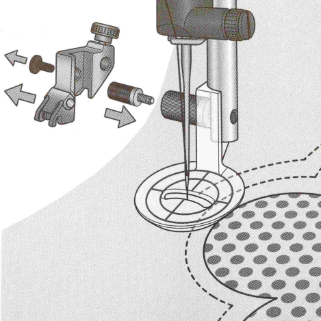 Закрита лапка для стьобання в техніці 