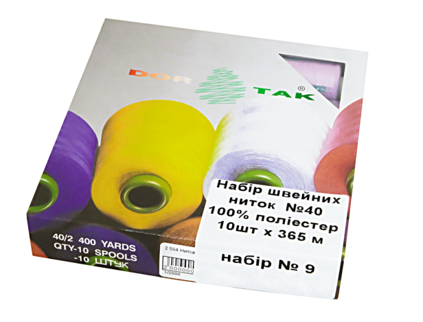 Набір швейних ниток №9 Dor Tak (10 шт.)  набір №9 фото №2