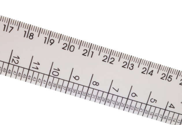 Лінійка закрійника, білого кольору (29,5 см) 234/1 фото №2