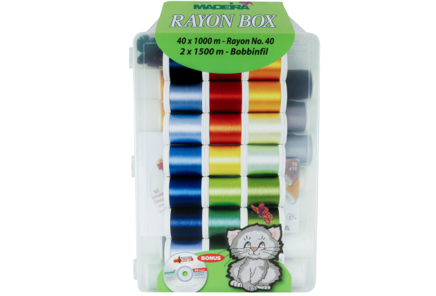 Подвійний набір вишивальних ниток Rayon (1000 м) (42 шт.) 8042 фото №1