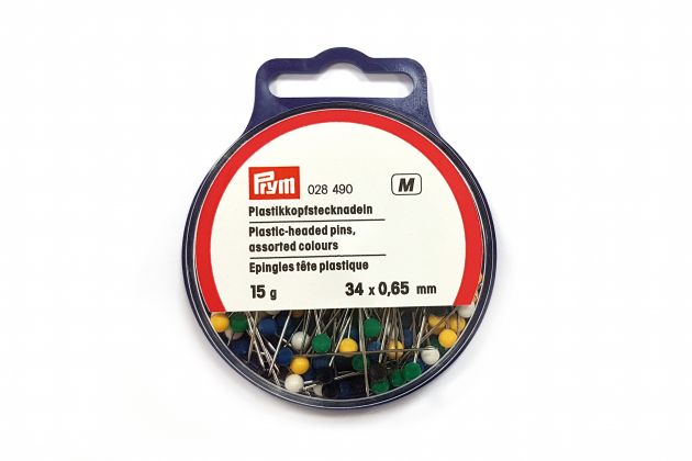 Шпилькі з пластиковими головками, середні (0,65х34 мм) 028490 фото №1